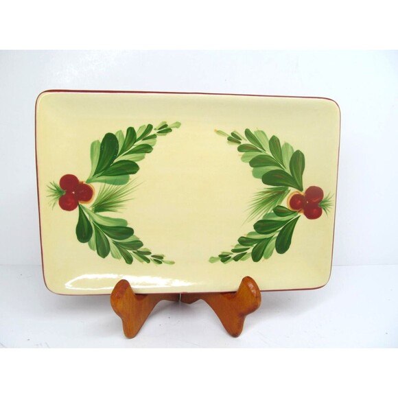 Gail Pittman Christmas Memories 8 1/4" Appetizer Plates Trays Set of 2 - Picture 3 of 11